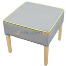 Pouf SIMPLE with piping 50 x 50 cm