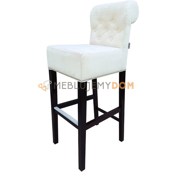 Bar stool SIMPLE PIK with roller, thumbtacks and knocker 106 cm