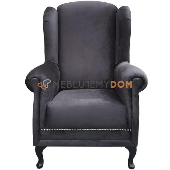 USZAK VELVET armchair with thumbtacks