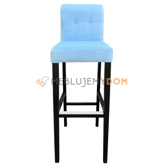 Bar stool NARROW PIK with roller, golden thumbtacks and knocker 116 cm