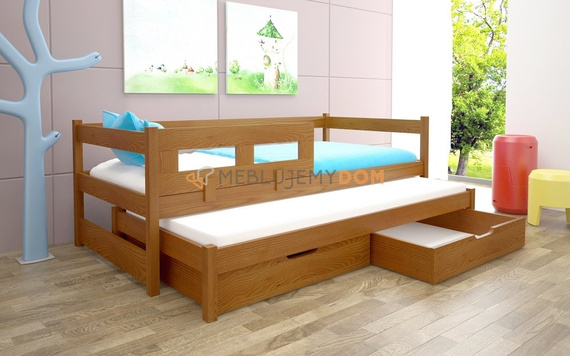 Bed 2-person CHARLIE with a railing