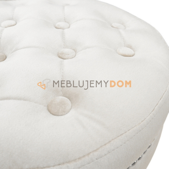 Pouf GLAMOUR with thumbtacks and knockers Ø 40 cm