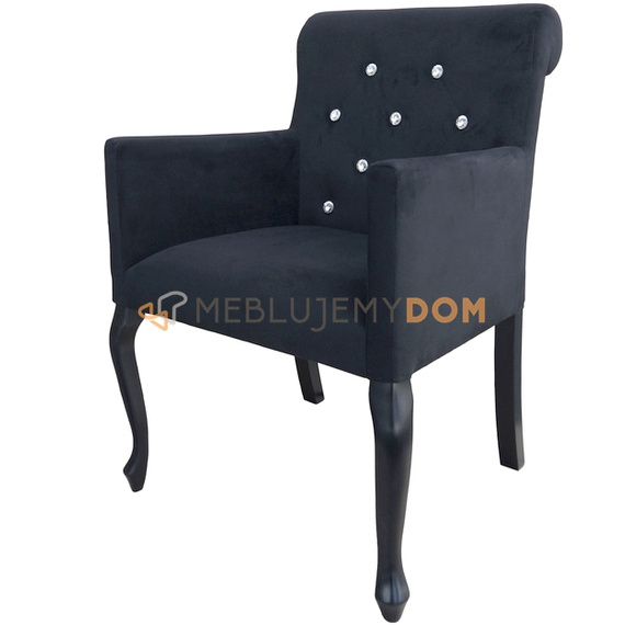 LUDWIK PIK armchair with crystals and roller 87 cm