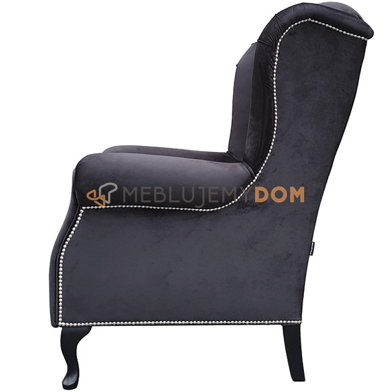 USZAK VELVET armchair with thumbtacks