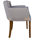 NAOKI armchair with piping and knocker 80 cm