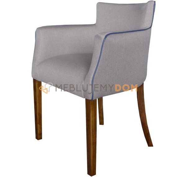 NAOKI armchair with piping and knocker 80 cm