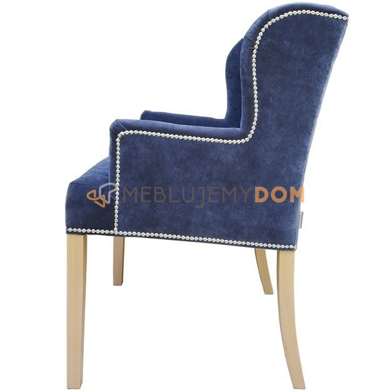 AUDREY armchair with thumbtacks and knocker 98 cm