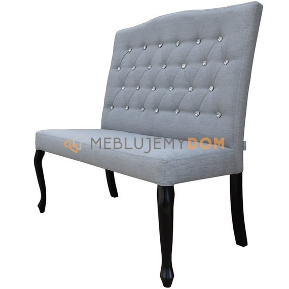 Upholstered bench WINDSOR PIK with crystals 110 cm