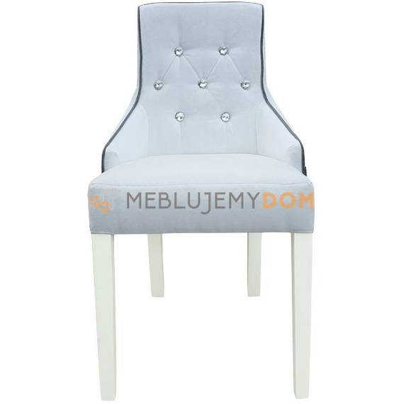 DONALD PIK chair with piping and crystals 88 cm