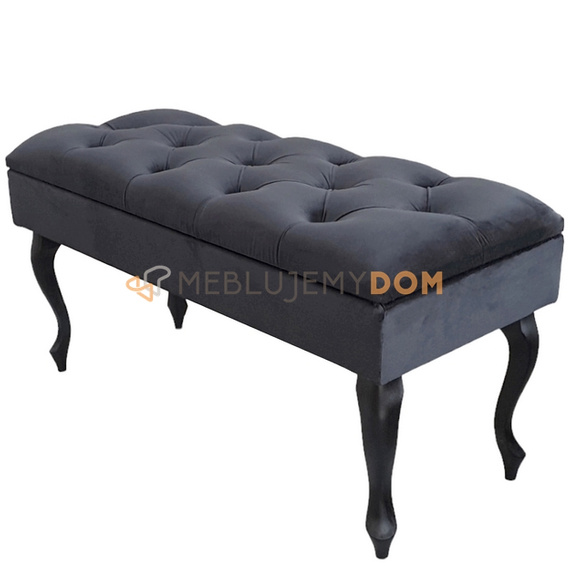 Pouf CHESTER openable with crystals 100 x 40 cm