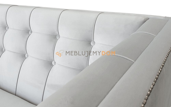 2-seater sofa MADLEN with rollers and thumbtacks