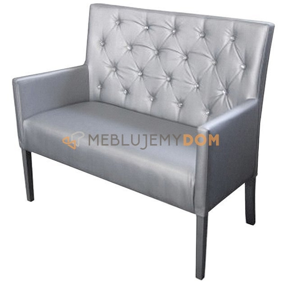 Upholstered bench HOLLY PIK with crystals 98 cm