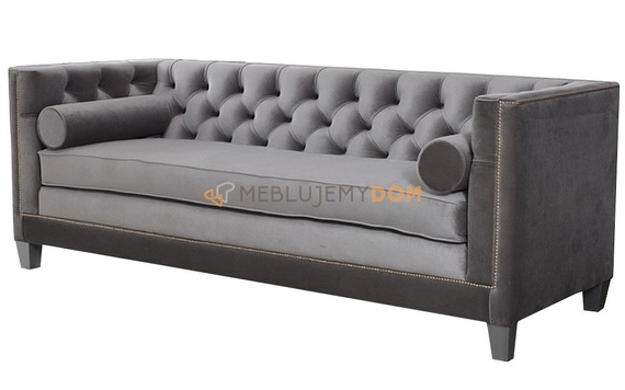 3-seater sofa PRIMAVERA with rollers and thumbtacks