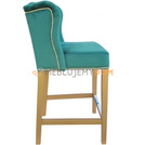 Bar stool MATEO PIK with golden thumbtacks and knocker 100 cm