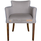 NAOKI armchair with piping and knocker 80 cm