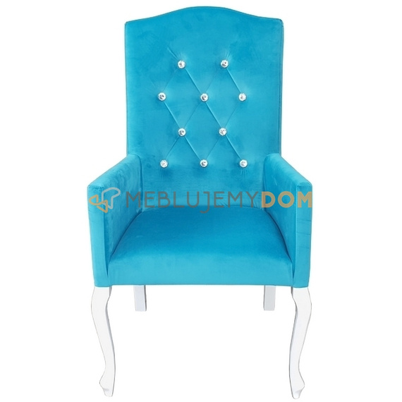 LUDWIK PIK armchair with crystals and knocker 110 cm