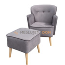 Set KLUBOWY armchair with footstool
