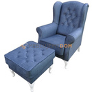 Set USZAK AMORE armchair with footstool