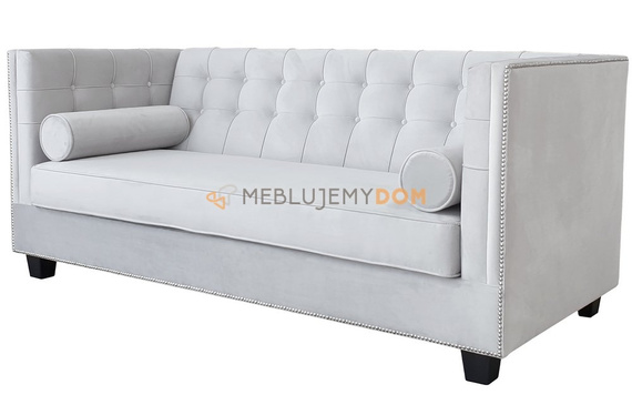 2-seater sofa MADLEN with rollers and thumbtacks