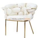 MAGNOLIA GOLD armchair with woven backrest 75 cm
