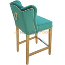 Bar stool MATEO PIK with golden thumbtacks and knocker 100 cm