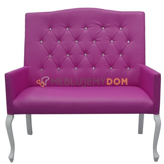 Upholstered bench QUEEN PIK with crystals 110 cm