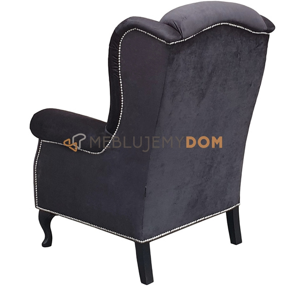 USZAK VELVET armchair with thumbtacks