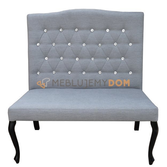 Upholstered bench WINDSOR PIK with crystals 110 cm