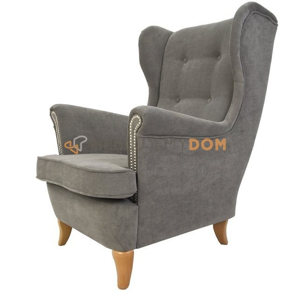 USZAK PIK Square armchair with thumbtacks