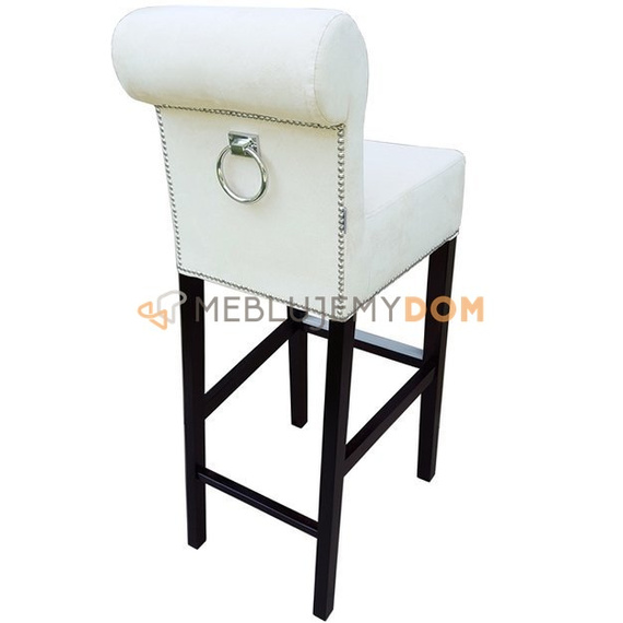 Bar stool SIMPLE PIK with roller, thumbtacks and knocker 106 cm