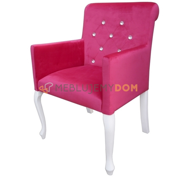 LUDWIK PIK armchair with crystals and roller 87 cm