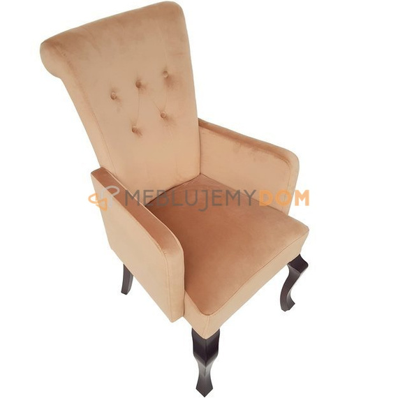 Chair TIZIANO with thumbtacks, knocker and armrests 100 cm