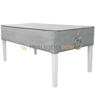 Pouf SIMPLE with piping and knockers 97 x 50 cm