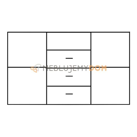 2-door chest of drawers LARGO 80 cm