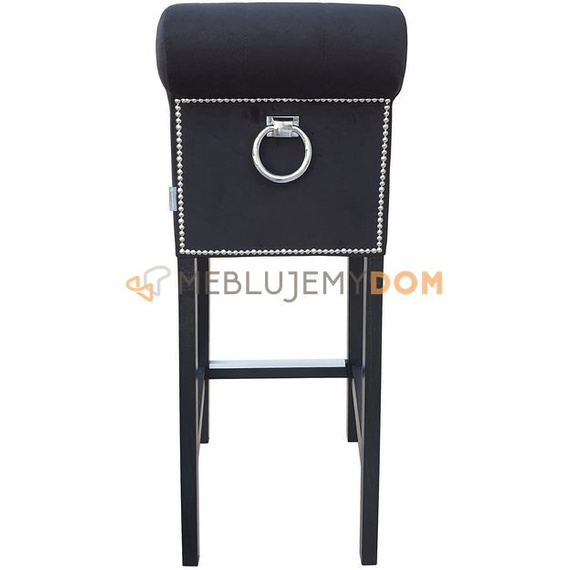 Bar stool NARROW PIK with roller, thumbtacks and knocker 96 cm