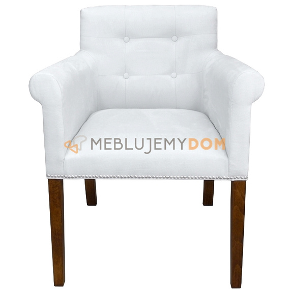 Armchair LAURENCE with thumbtacks and knocker 86 cm