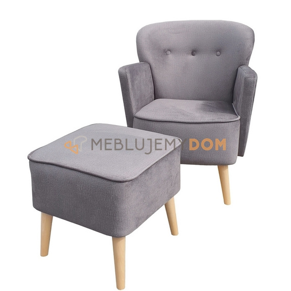 Set KLUBOWY armchair with footstool