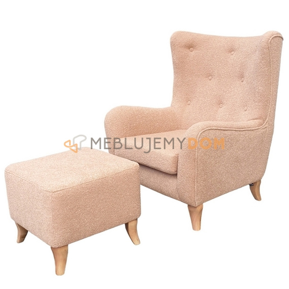 Set USZAK VILLA armchair with footrest