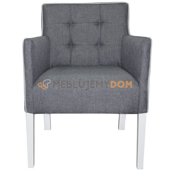 SIMPLE PIK armchair Square with piping 84 cm