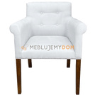 Armchair LAURENCE with thumbtacks and knocker 86 cm