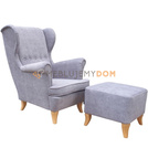 Set USZAK PIK armchair with footstool