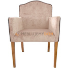 LUDWIK armchair with piping and straight legs 87 cm