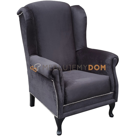 USZAK VELVET armchair with thumbtacks