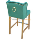 Bar stool MATEO PIK with golden thumbtacks and knocker 100 cm