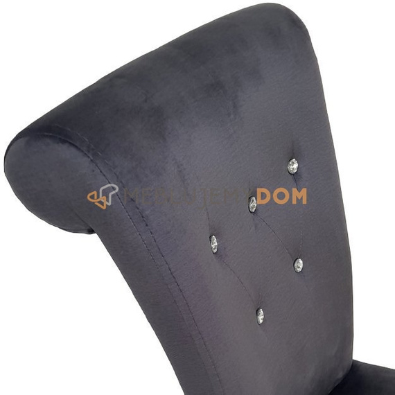 Chair TIZIANO with crystals and thumbtacks 100 cm