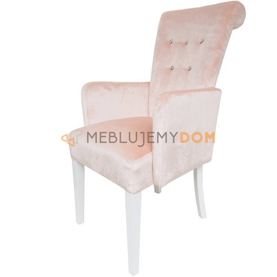 Chair MARCELO with crystals and armrests 100 cm