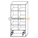 Wardrobe with bookcase PATRICK