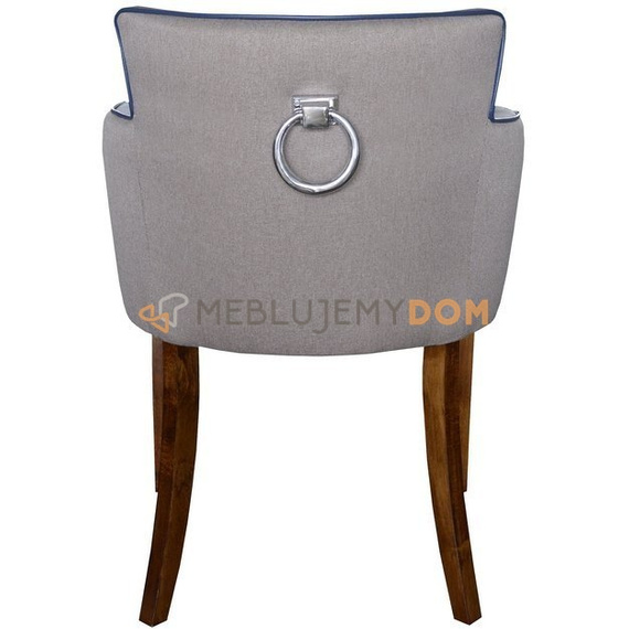 NAOKI armchair with piping and knocker 80 cm