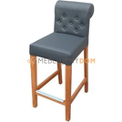 Bar stool NARROW PIK with buttons, roller and knocker 96 cm