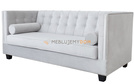 2-seater sofa MADLEN with rollers and thumbtacks